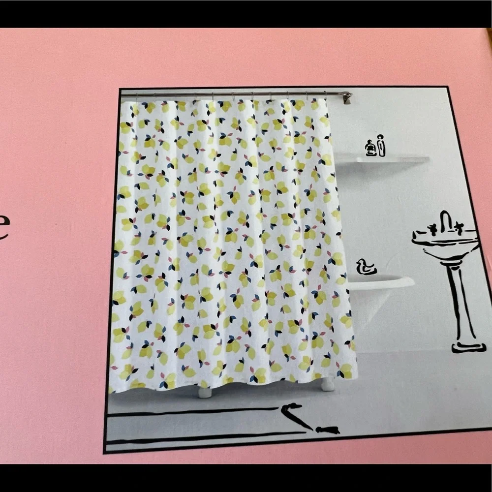 NWT Kate Spade Lemon Zest Shower Curtain